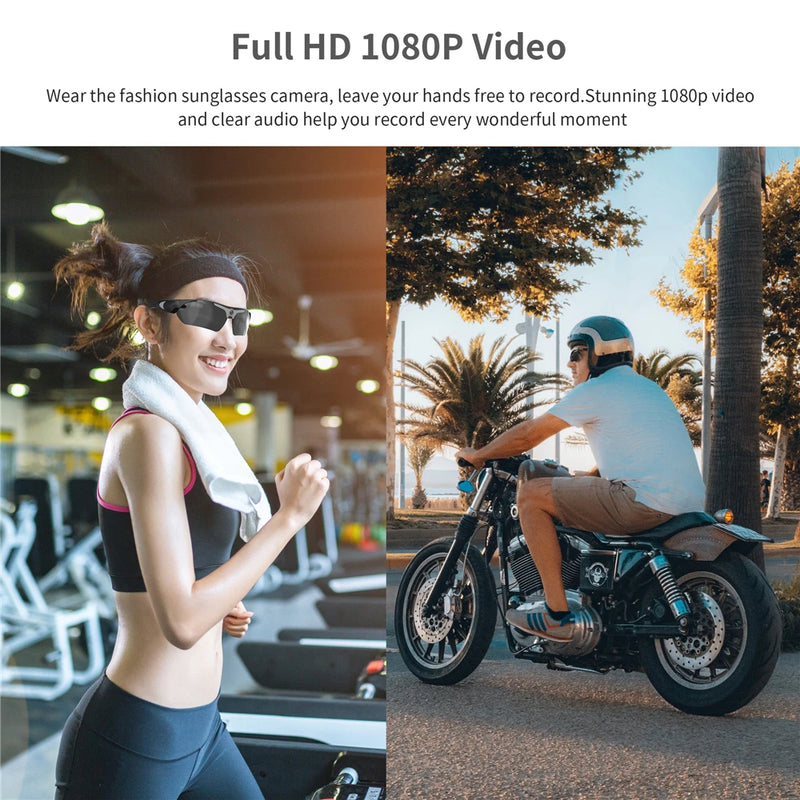 1080P HD Mini Glasses Camera Polarized Outdoor Driving Riding Video Record Camcorder DVR DV Sports Wearable Sunglasses Cam