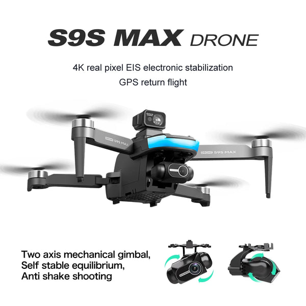 S9S Aerial Photography Drone GPS Positioning Return Home 4K HD WIFI Quadcopter Brushless Motor Obstacle Avoidance RC Aircraft