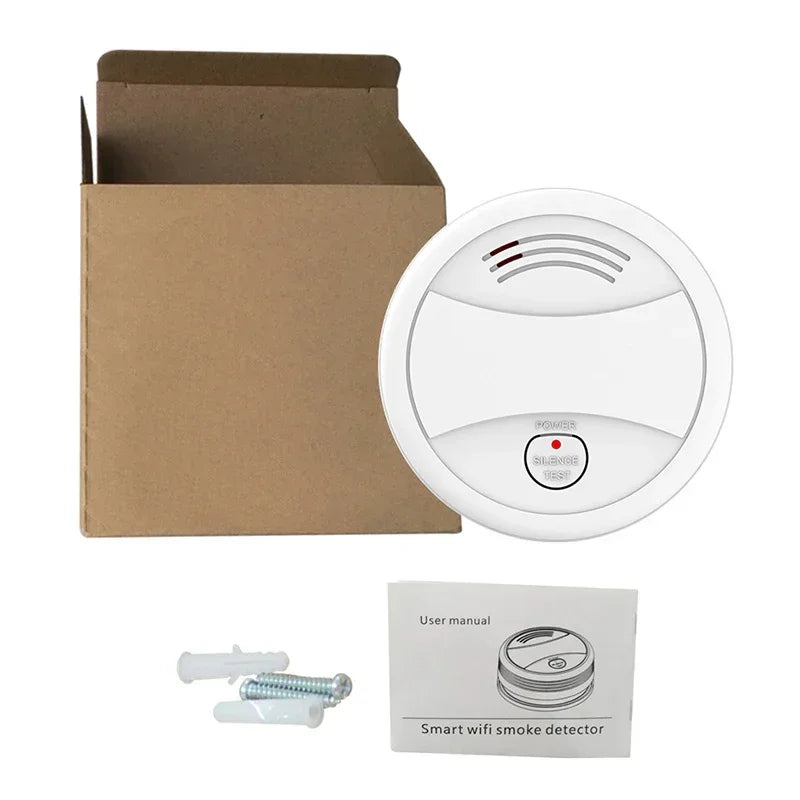 Smart Wifi Smoke Detector Independent Voice Tuya Fire Alarm Smoke Sensor Home Security System Rookmelder Fire Protection Alexa