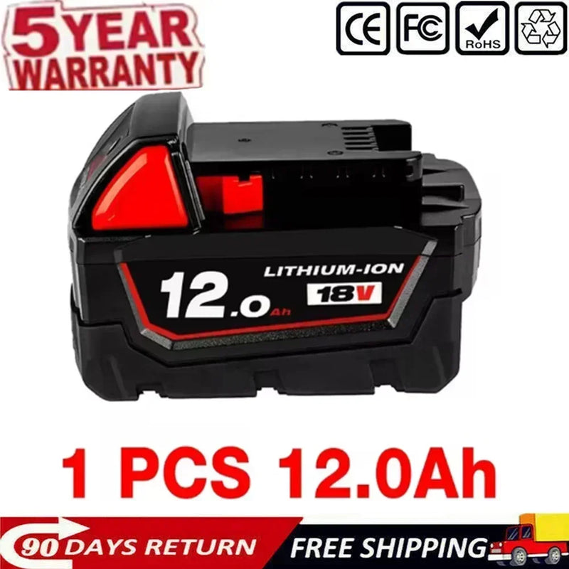 New Milwaukee 18V 12000mAh Apply To M18 48-11-1815 48-11-1850 2646-20 2642-21ct Replacement Lithium Battery for Milwaukee