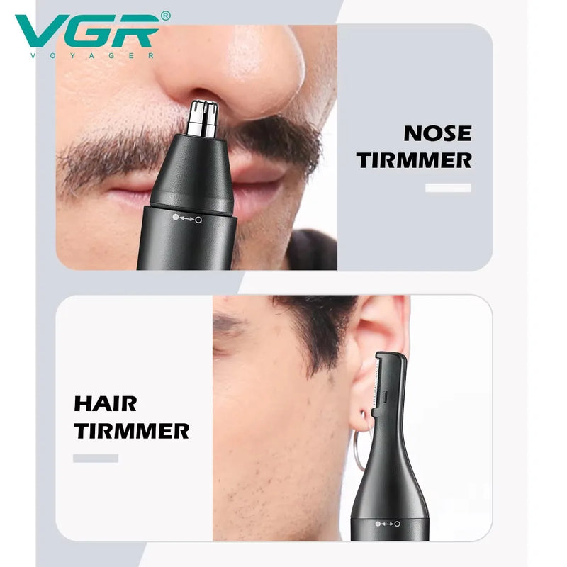 VGR Nose Hair Trimmer Nose and Ear Hairs Trimmer Professional Rechargeable Electric Mini Nose Clipper Trimmer for Men V-613