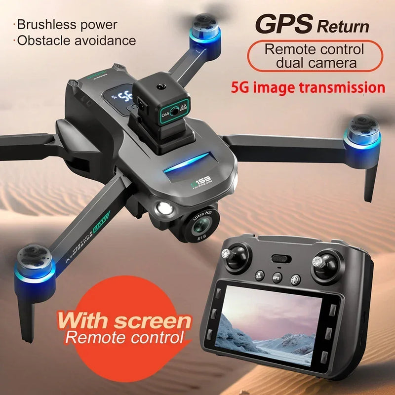 159S GPS Rc Drone 5G Transmission Professional 8K HD Aerial Dual Camera Omnidirectional Screen Laser Obstacle Avoidance FPV Dron