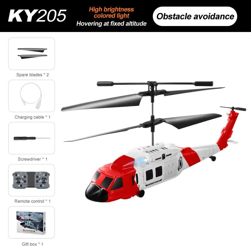 New! KY205 RC Helicopter Drone HD Dual Camera Avoid Obstacle Gesture Sensing Six-axis Remote Control Helicopter Toys for Boys