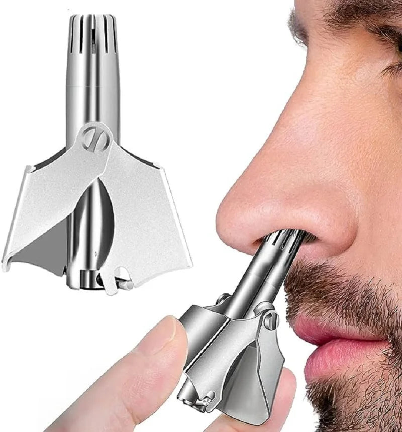 Nose Hair Trimmer for Men Stainless Steel Manual Shaver Suitable For Nose Hair Razor Washable Portable Nose Hair Trimmer 1set