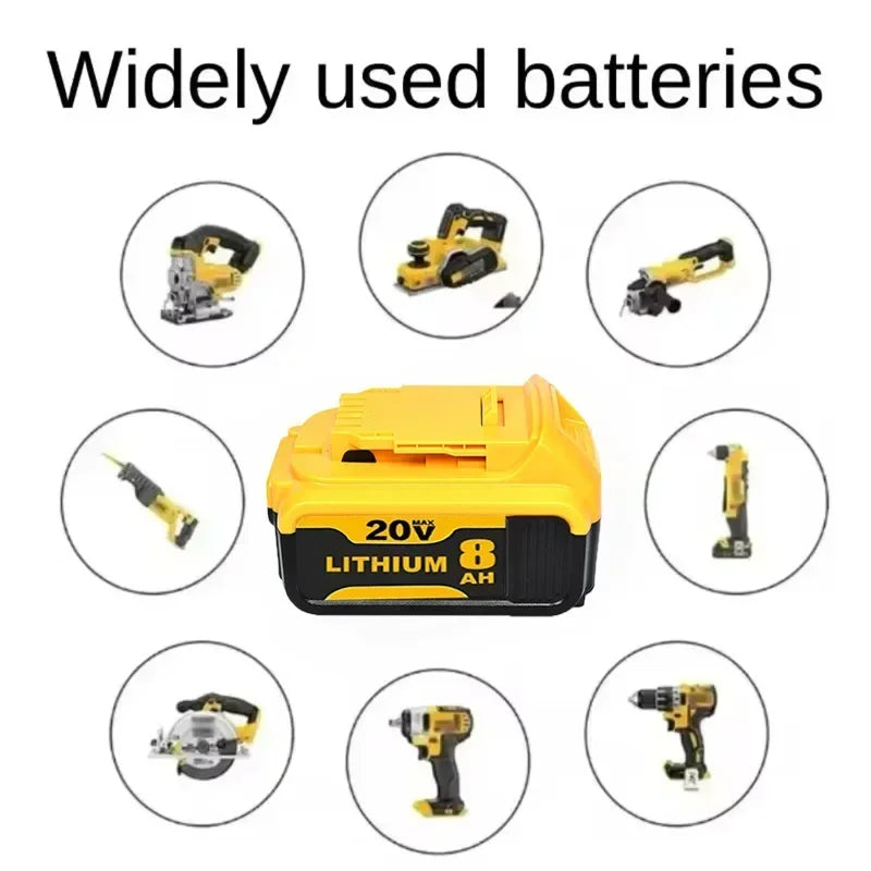 DCB200 20V battery is suitable for Dewei power tool 18V 12Ah rechargeable power tool lithium battery 20V 18Volt 18v 12Ah.