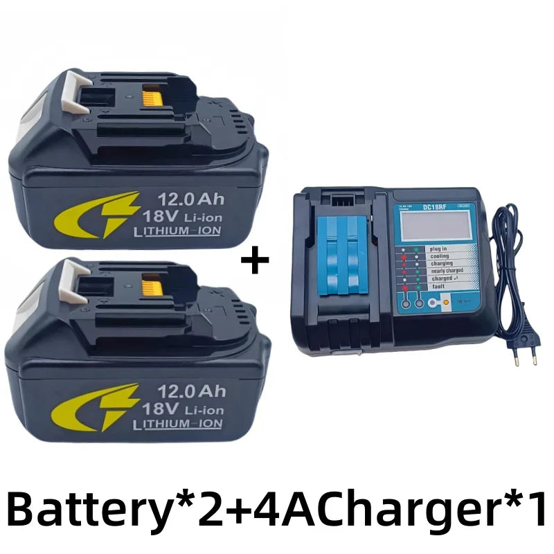 For 18V 12000mAh 12.0Ah Rechargeable Power Tools Battery with LED Li-ion Replacement LXT BL1860B BL1860 BL1850