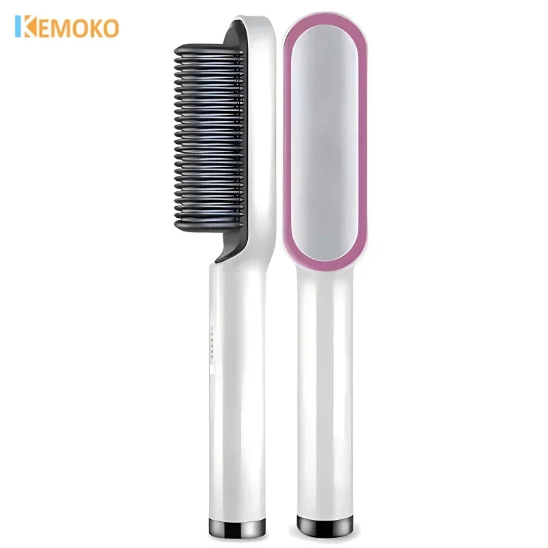 New Hair Straightener Quick Heated Electric Hot Comb Hair Straightener Professional Mini Negative Ion Hair Care Hairstyle Brush