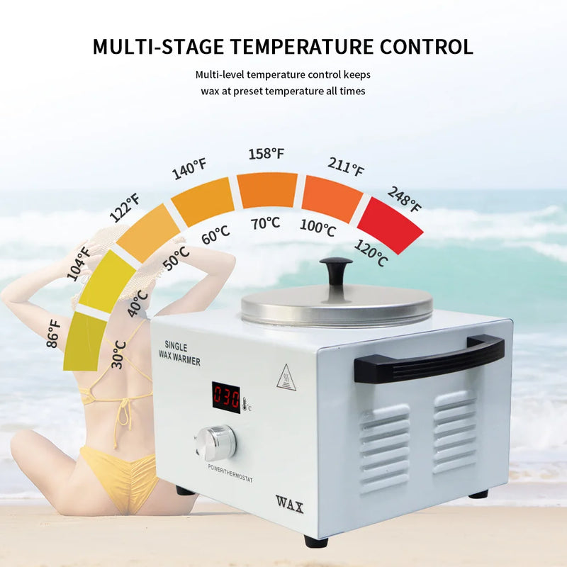 Hair Removal Wax Heater Convenient Paraffin Pot With Lcd Digital Display Private Area Care Bikini Hair Removal Device Spa Salon