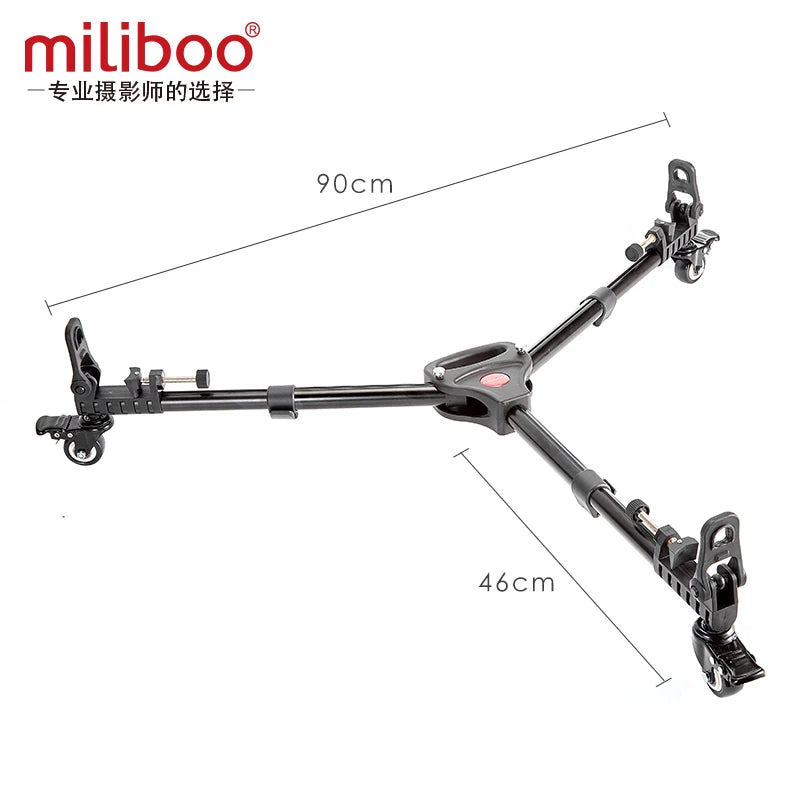 miliboo MJL01 Professional Heavy Duty Camera Tripod Dolly Wheels Adjustable Leg Kits for Canon Nikon DSLR Camera Video Stand