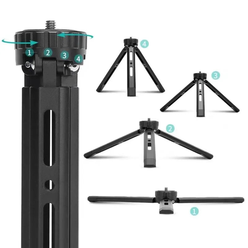 Mini Tripod for Camera Aluminum Tripie for Camera Desktop Mini Tripod Metal for Camera DSLR ILDC Camcorder Projector