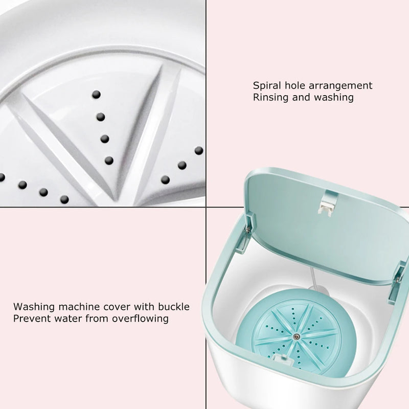 3.8L High Capacity Portable USB Powered Desktop Electric Washing Machine for Home Use Underwear Washing Machine Washing Machine