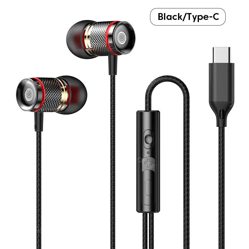 OLAF DAC Type C Earphones Wired Headset USB C Gamer Headphones Cable Handsfree Type-C Earbuds For iPhone 15 Samsung Xiaomi Phone