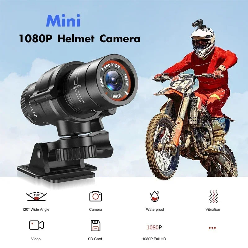 F9 Sport Bicycle Bike Camera 1080P Small DV Video Dash Photo Waterproof Cam Motorcycle Motion Detect Helmet Camcorder DVR Record