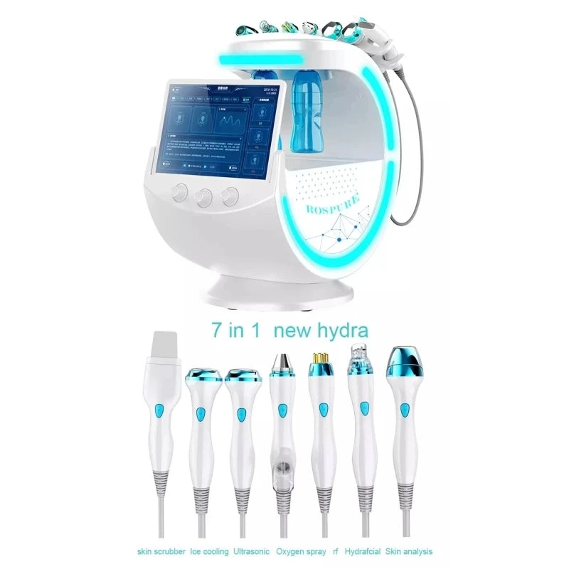 2024 Newest Model Smart Ice Blue Facial Care Machine 7 in 1 Professional Portable Microdermabrasion Machine High Value