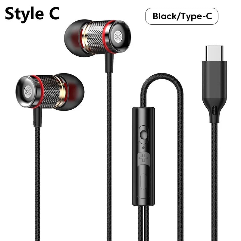 OLAF DAC Type C Earphones Wired Headset USB C Gamer Headphones Cable Handsfree Type-C Earbuds For iPhone 15 Samsung Xiaomi Phone