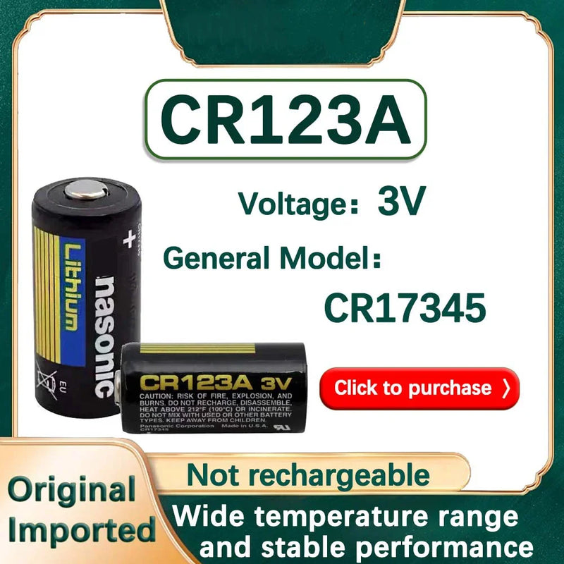 1PCS CR123A 3V Lithium Battery For Digital Camera Doorbells Flashlight Water Meters Smoke Alarm