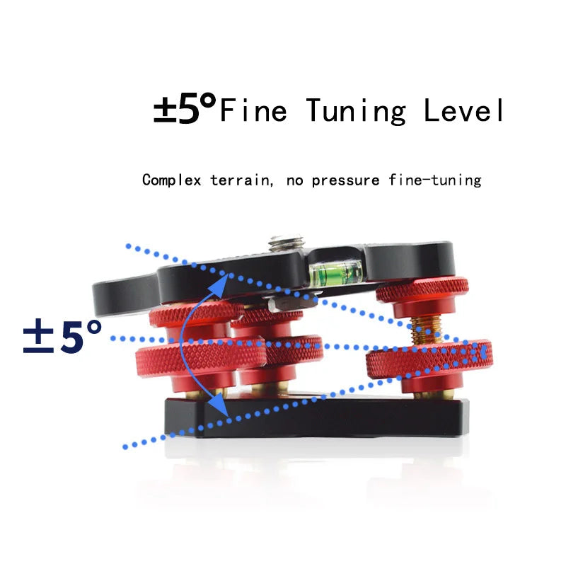 Tripod Speedy Leveling Base Leveler Adjusting Base Panning Level Plate With Bubble Level for Canon Nikon DSLR Camera Sony a7siii