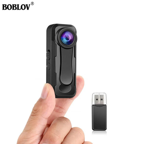 Boblov W1 Mini Camera HD 1080P Police Body Worn Camera Loop Recording 32GB Micro Camcorders DVR Voice Recorder Bike Cam