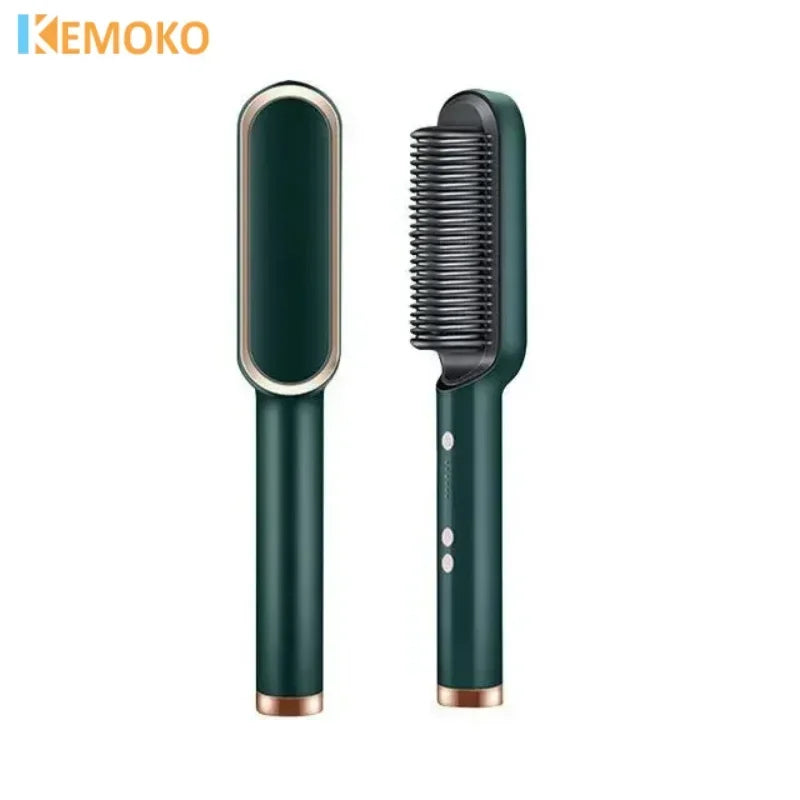 New Hair Straightener Quick Heated Electric Hot Comb Hair Straightener Professional Mini Negative Ion Hair Care Hairstyle Brush