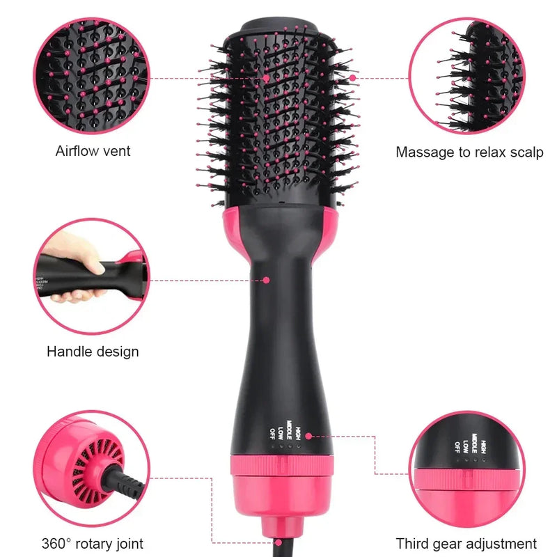 1000W One-Step Hot Air Brush Hair Dryer And Volumizer Styler Portable Dryer Blow Hair Straighten Brush Professional Hair Dryers