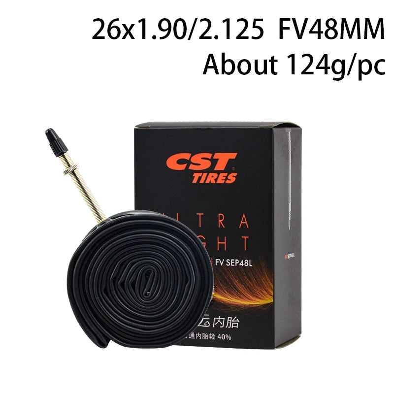 CST 26/27.5/29inch 700C MTB Road Bike Ultra Light inner Tube Presta Schrader FV/SV Valve 0.6mm Bicycle Tire Camera