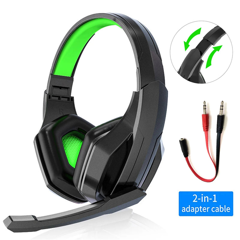 Gaming Headphone 3.5MM Wired ANC Active Noise Reduction Earphone HiFi Stereo Gamer Headset With Microphone For PS4 PS5 Xbox PC