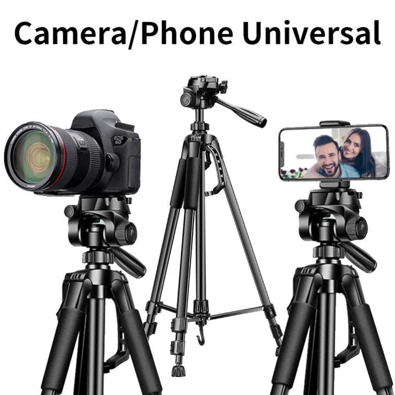 210cm Camera Tripod Aluminum Travel Tripods Compatible with DSLR SLR Canon Nikon iPhone Video Live Stream Vlogging Photography