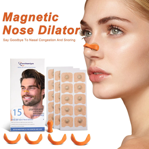 Magnetic Nose Dilator Anti Snoring Nasal Breathing Dilator Increase Air Intake Improve Sleep Quality Reduce Snoring Easy Breathe