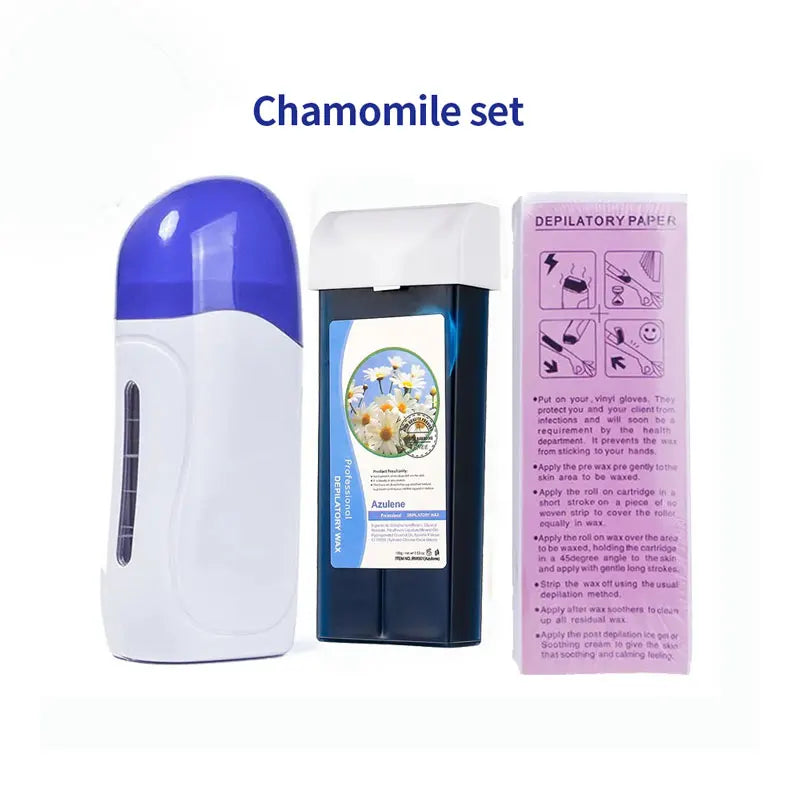 Portable Wax Depilatory Roller Machine Wax Heater Set Hair Removal Cream Waxing Warmer Roll on Wax Heater Roller Epilator