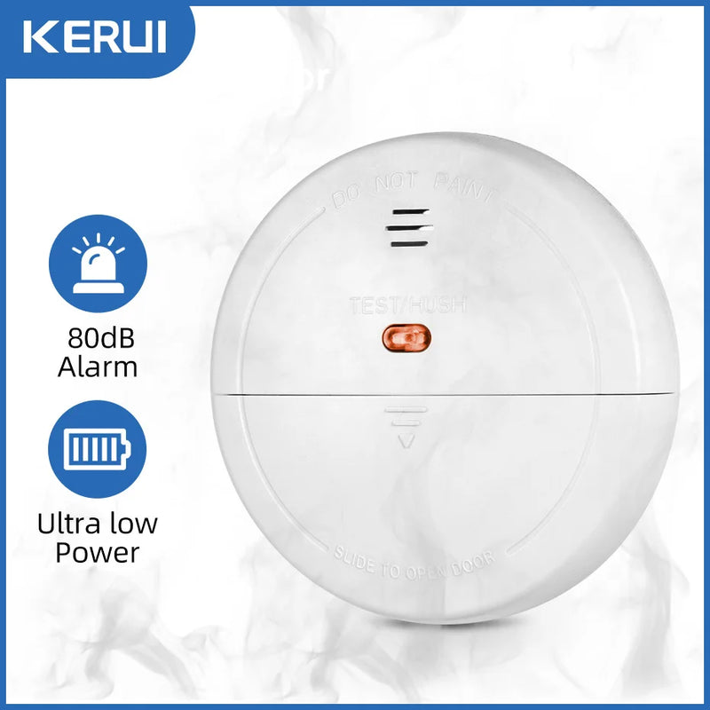 KERUI Wireless Home Smoke Detector 80db Fire Protection Firefighter Sensors Store House Security Alarm System