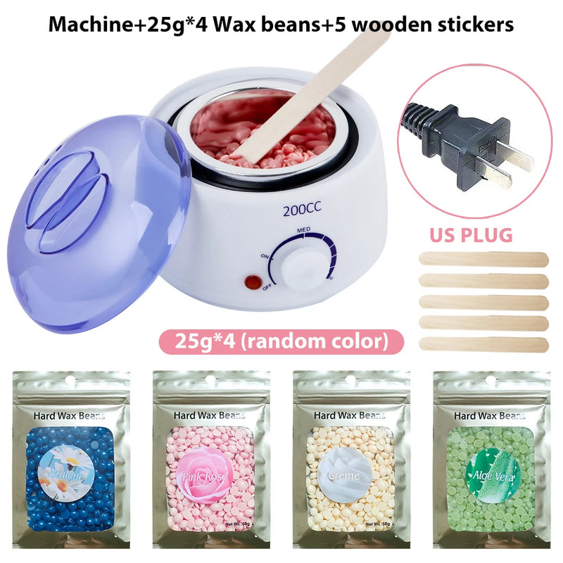 Hair Removal Machine Wax Heater Depilatory Epilator Wax-melt Waxing Kit Paraffin Heater Wax Beans Bead Heating Machine