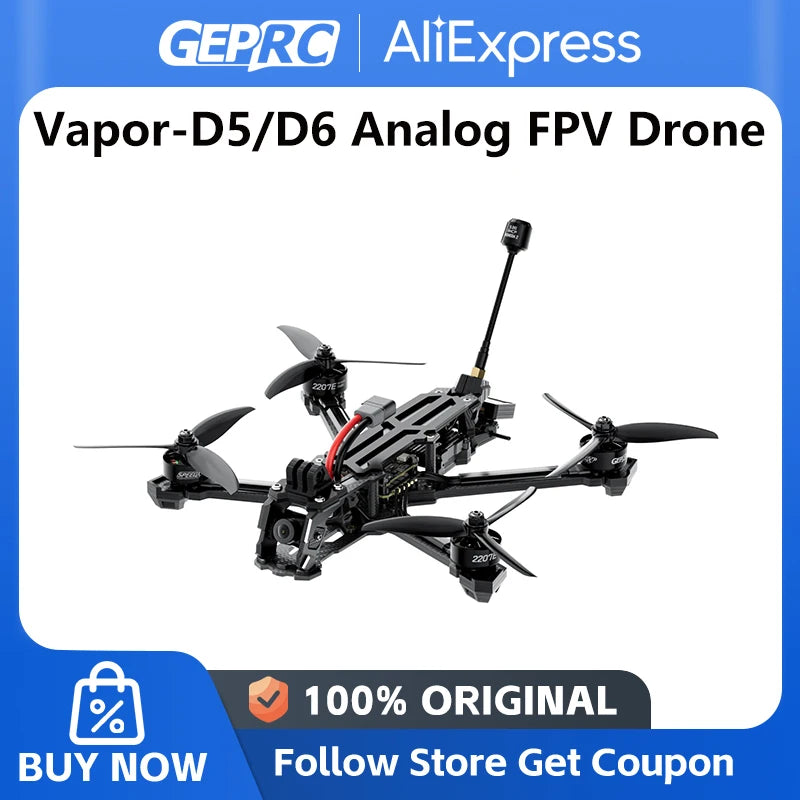 GEPRC Vapor-D5 D6 Analog FPV 5.8G 1.6W VTX F722 V2 FC High-performance Freestyle Grace RC Quadcopter Freestyle Drone