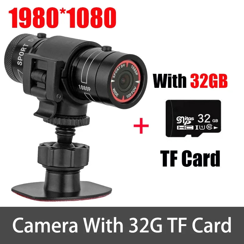 HD 1080p Waterproof Mini Sports Camera DV Video Recorder Camcorder Motorcycle Bicycle Bike Helmet Outdoor Sport Action Camera