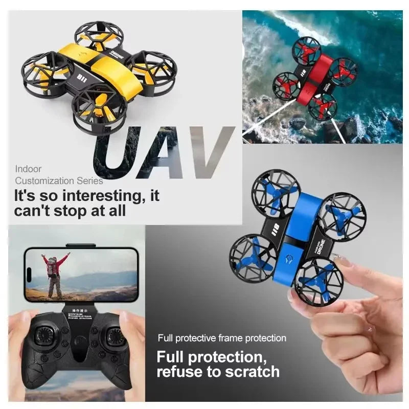 Lenovo Mini Drone 4K HD With 1080P Wide Angle Camera WiFi RC Drone Height Keep Drones Helicopter Kids Toys 4DRC Quadcopter