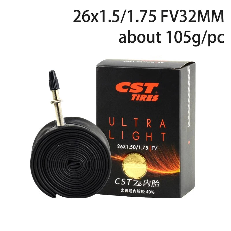 CST 26/27.5/29inch 700C MTB Road Bike Ultra Light inner Tube Presta Schrader FV/SV Valve 0.6mm Bicycle Tire Camera