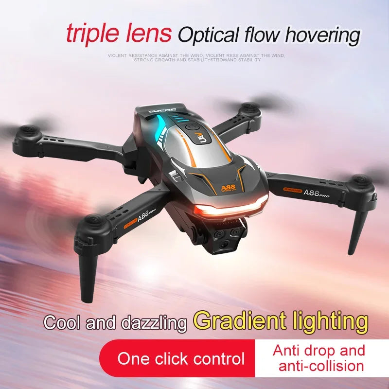 10000m A88 Drone 8k Gps Professional High Definition Dual Camera 5g Obstacle Avoidance Optical Flow Positioning Drone Toys