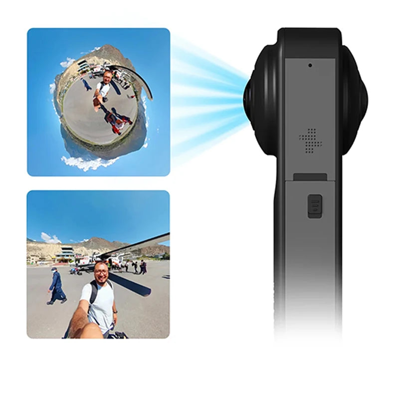 360 Anti Shake and Waterproof Camera 5.7K Wifi View Endurance Sports Panoramic Camera Bicycle Street Camera