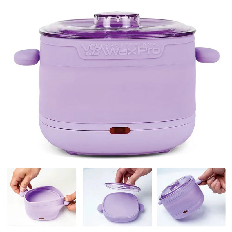 Wax Therapy Machine Wax Heater Foldable Silicone Wax Pot Heating Melting Wax Beans Electric Wax Heater for Hair Removal