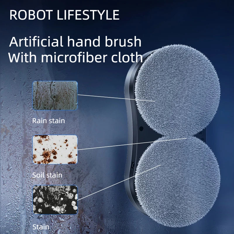 Automatic Window Washer Robot Glass Cleaner Four Spray Water Way Floor Wall Cleaning Appliance Remote Control