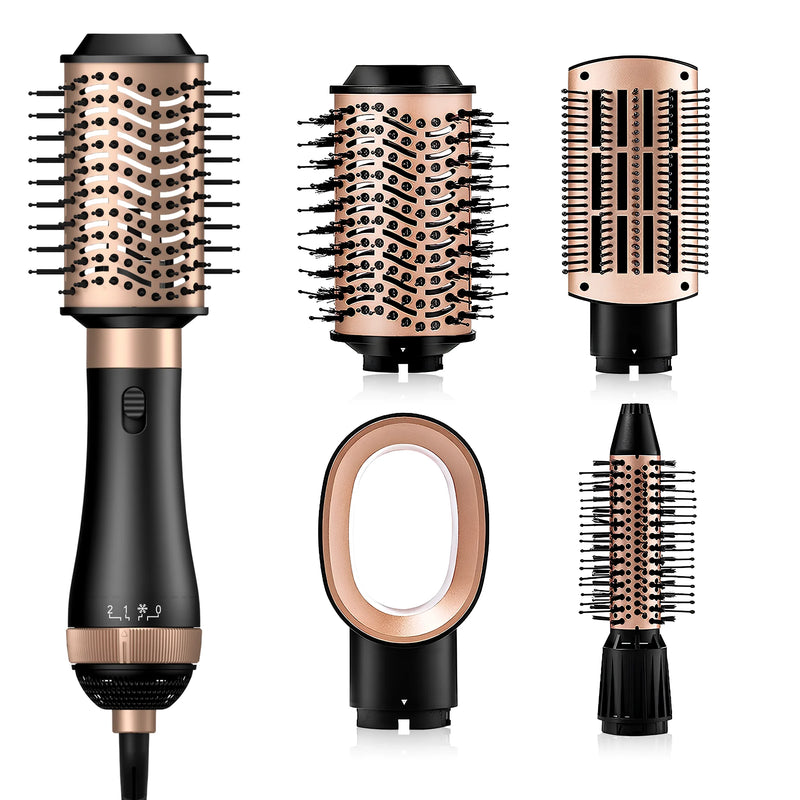 Professional Blow Dryer Brush 4 In 1 Detachable Hair Dryer Brush Hot Air Styling Comb Negative Ion Hairdryer Curling Comb