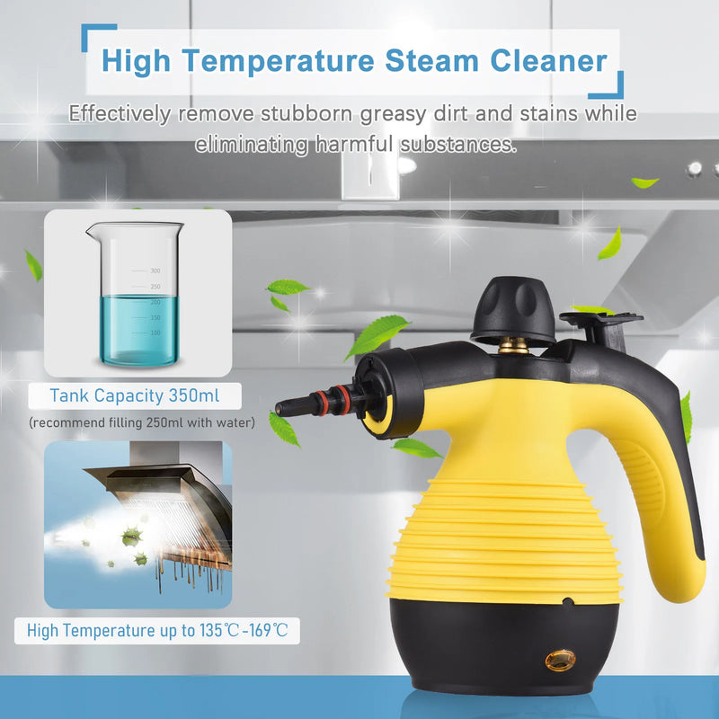 Portable Steam Cleaner 1050W Multifunctional High Temperature Pressurized Steam Household Cleaning Machine with Safety Lock