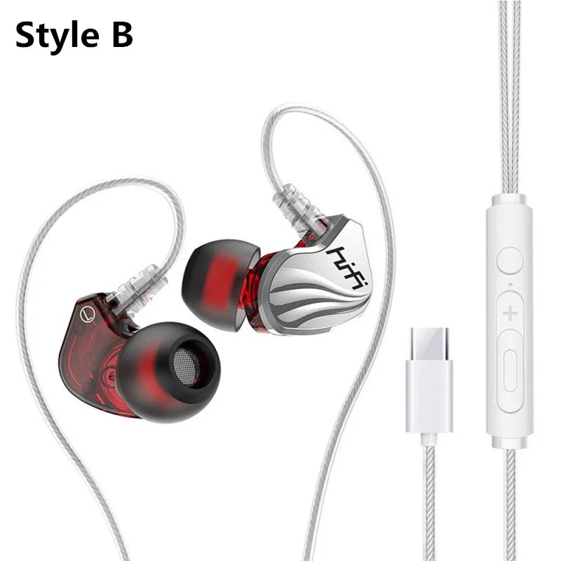 OLAF DAC Type C Earphones Wired Headset USB C Gamer Headphones Cable Handsfree Type-C Earbuds For iPhone 15 Samsung Xiaomi Phone