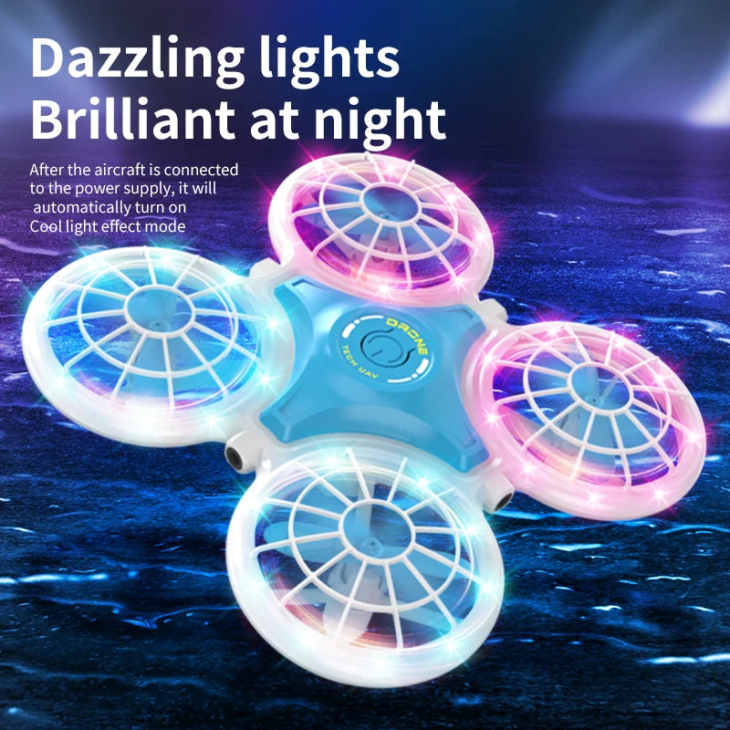 RC Drone 2.4G Remote Control Mini UFO Flash Flip Helicopter Induction Control Obstacle Avoidance Aircraft Kid Christmas Gift Toy