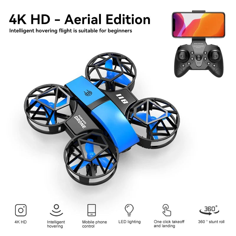 Lenovo Mini Drone 4K HD With 1080P Wide Angle Camera WiFi RC Drone Height Keep Drones Helicopter Kids Toys 4DRC Quadcopter