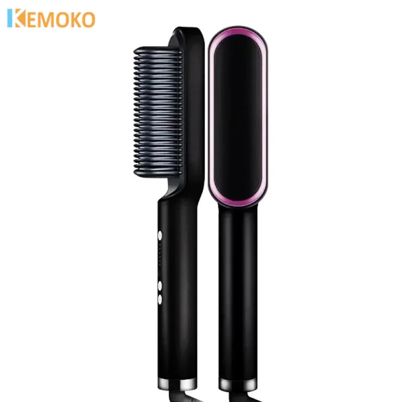 New Hair Straightener Quick Heated Electric Hot Comb Hair Straightener Professional Mini Negative Ion Hair Care Hairstyle Brush