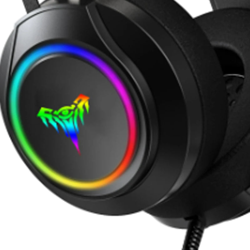 Gaming Headset with Mic Over Ear Headphones RGB Light Gaming Headphones for PS4/PC/Laptop