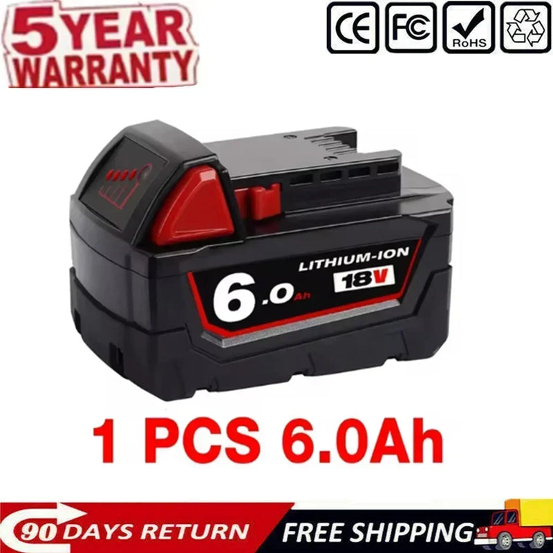 New Milwaukee 18V 12000mAh Apply To M18 48-11-1815 48-11-1850 2646-20 2642-21ct Replacement Lithium Battery for Milwaukee