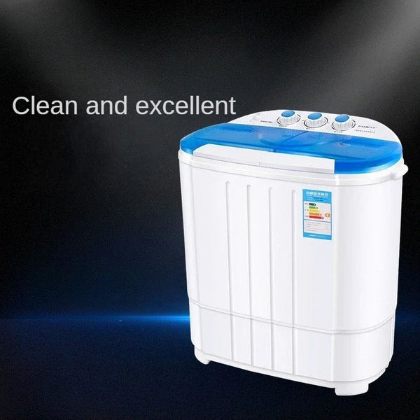 Washing machine semi-automatic double barrel household blue anti-bacteria mini washing machine small baby child