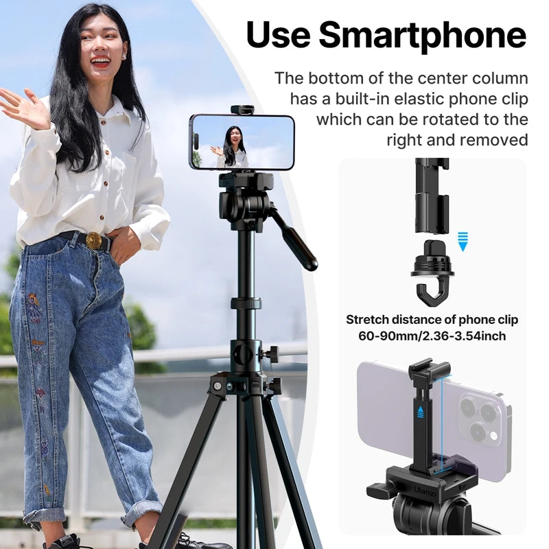 Original Ulanzi MT-65 1.76M Professional Tripod Bluetooth Remote Control Tripod For DSLR Camera Mobile Phone Canon Nikon Sony