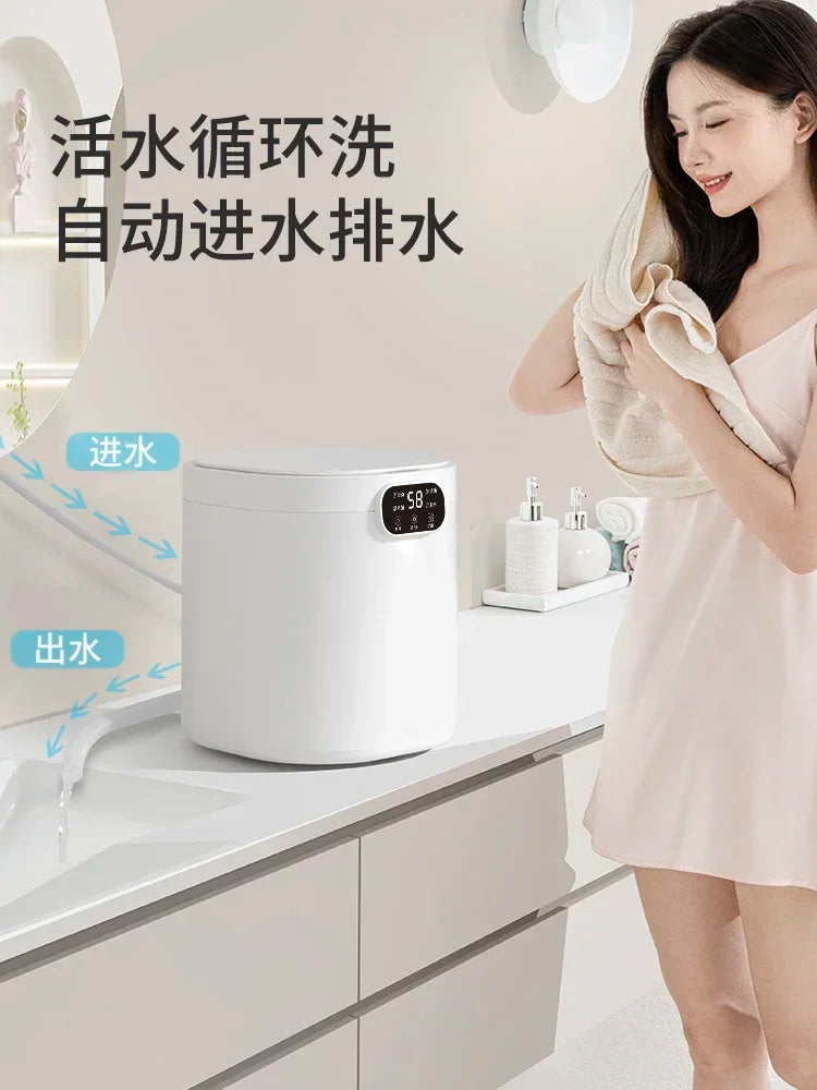 220V Portable Washing Machine All-in-One Underwear Pants Socks Washer and Dryer